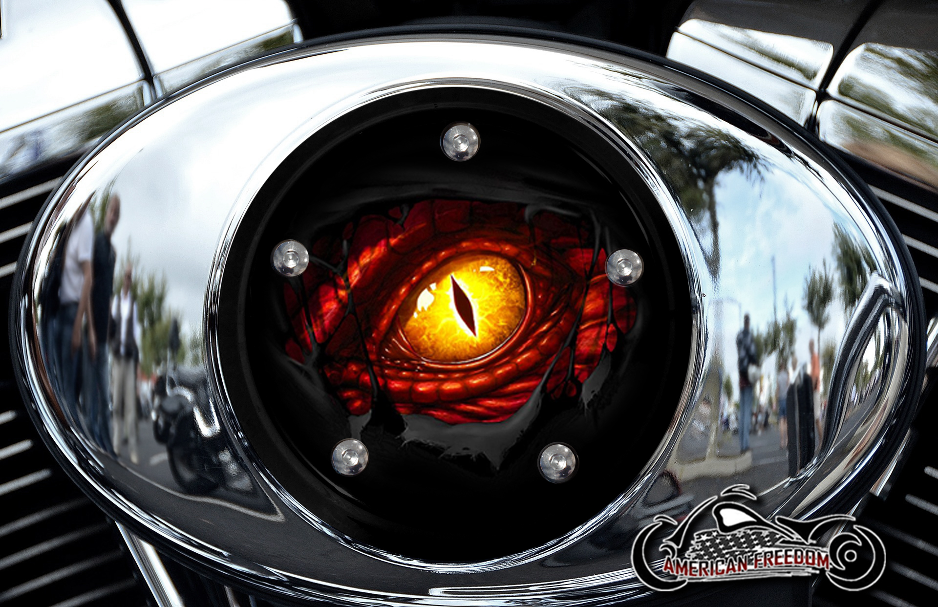 Custom Air Cleaner Cover - Dragon Eye